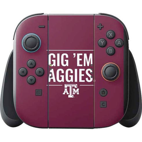Texas A&M University Gig Em Aggies Nintendo Switch 2 (2025) with Joy-Con Skin